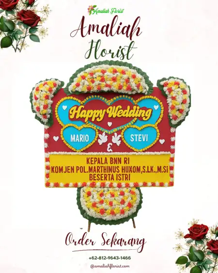 Papan Bunga Pernikahan Kasemen Serang